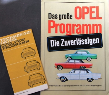 Opel Modelprogram 1963 "Die Zuverlaessigen" Carbrochure (3019)